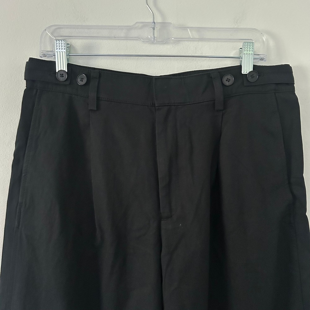 Madewell Women's True Black Barrel Leg Drapey Twill Career Dress Pants 10 New - Picture 3 of 9